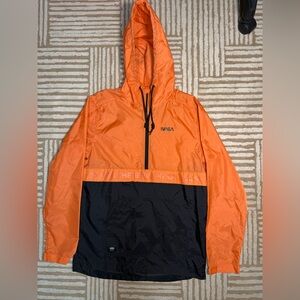 VANS x Space Voyager NASA Windbreaker Anorak Hoodie Orange Men’s Size Small